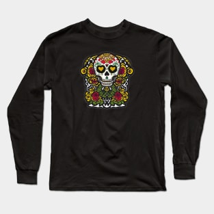 Dia de los Muertos Sugar Skull Art Long Sleeve T-Shirt